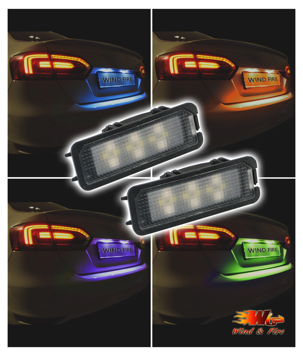 PREMIUM LED license plate lighting license plate light for VW Golf 7 / GTI  GTD R
